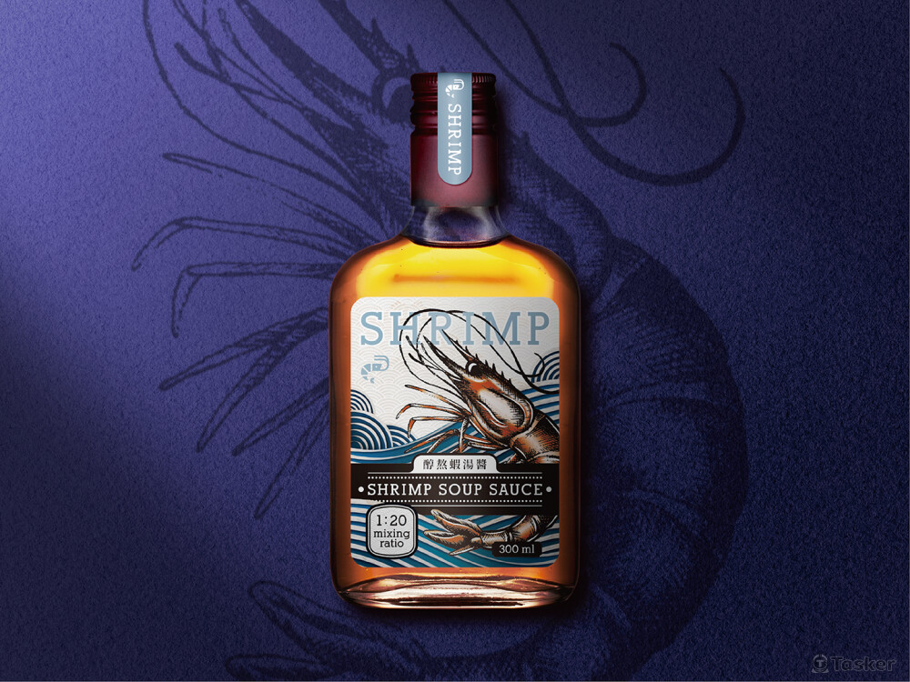 金福華｜純熬蝦湯醬 包裝視覺設計