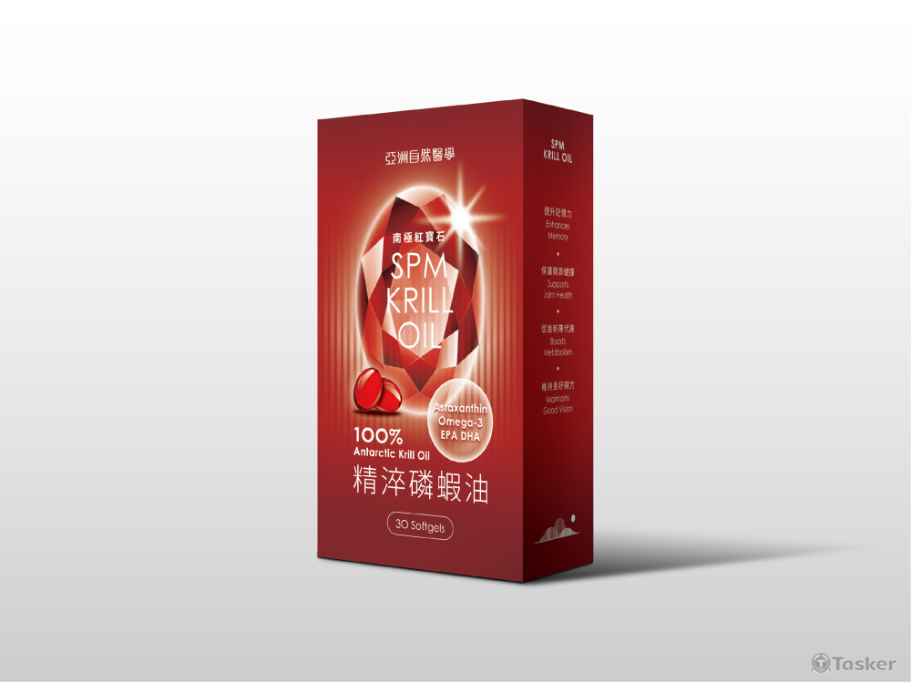 亞洲自然醫學｜磷蝦油 包裝視覺設計