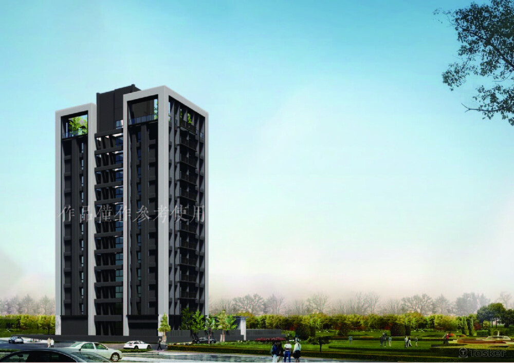 集合住宅外觀及周邊環境渲染