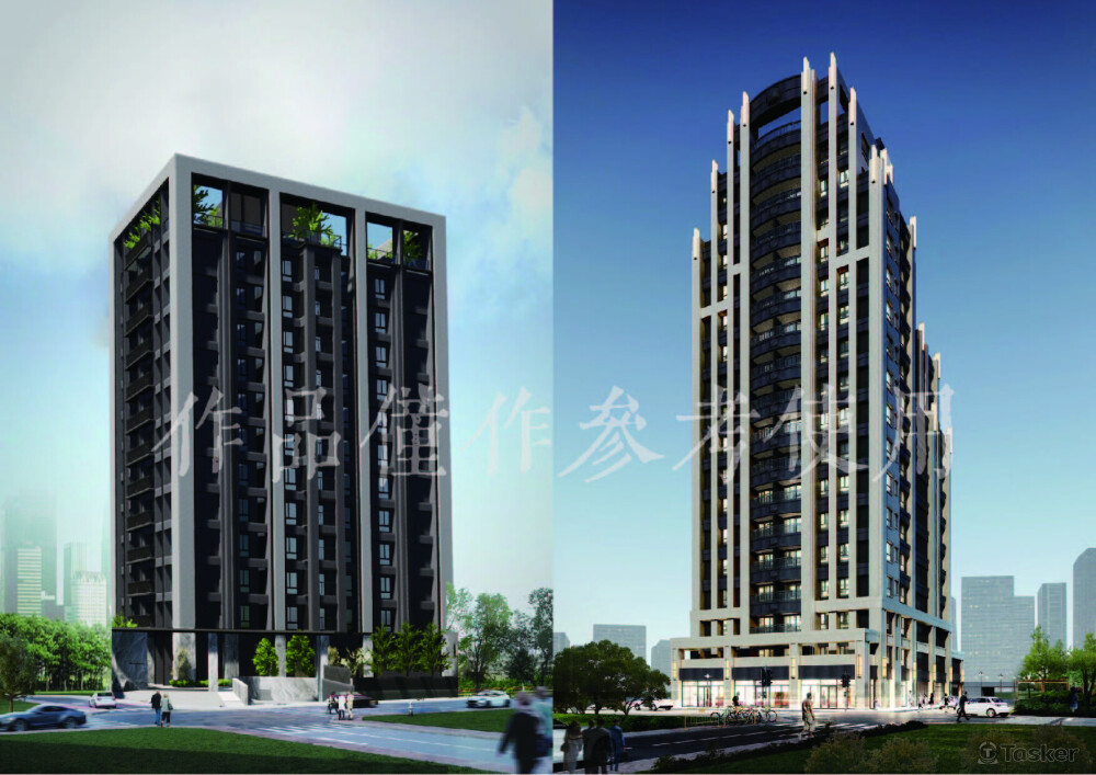 集合住宅外觀渲染