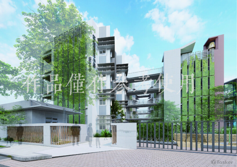 公共建築外觀渲染