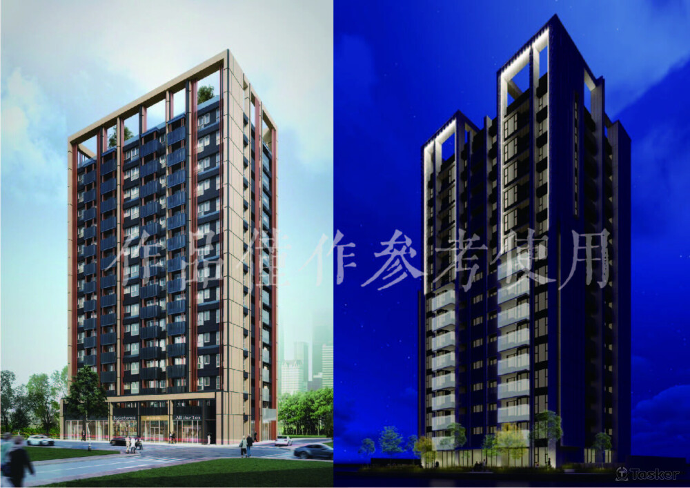 集合住宅外觀渲染-夜光計劃