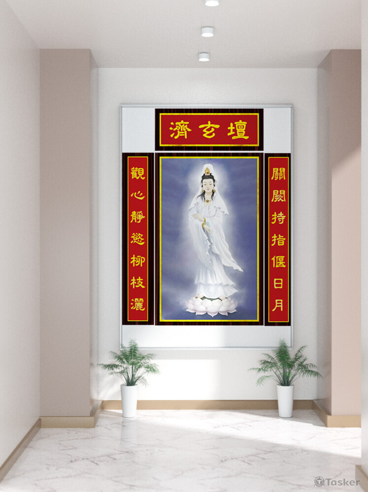 無框畫l大圖輸出l觀音綵