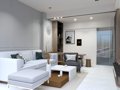 現代線條x質感木紋