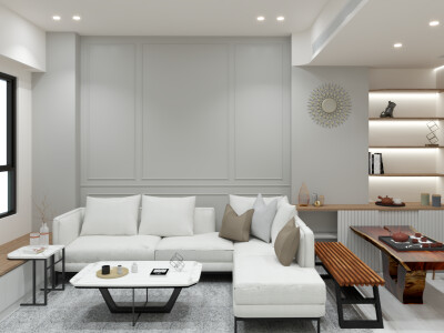 奶油白優雅小美式