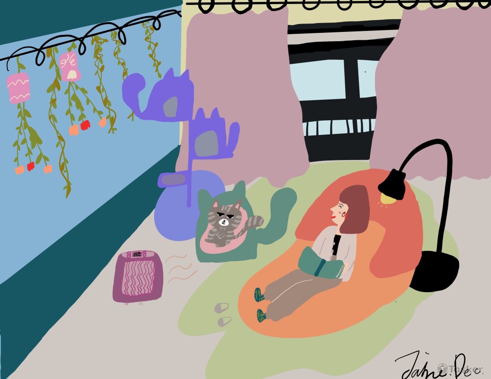 我與我的貓-悠閒的下午