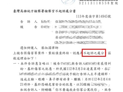 傷害/恐嚇 案件