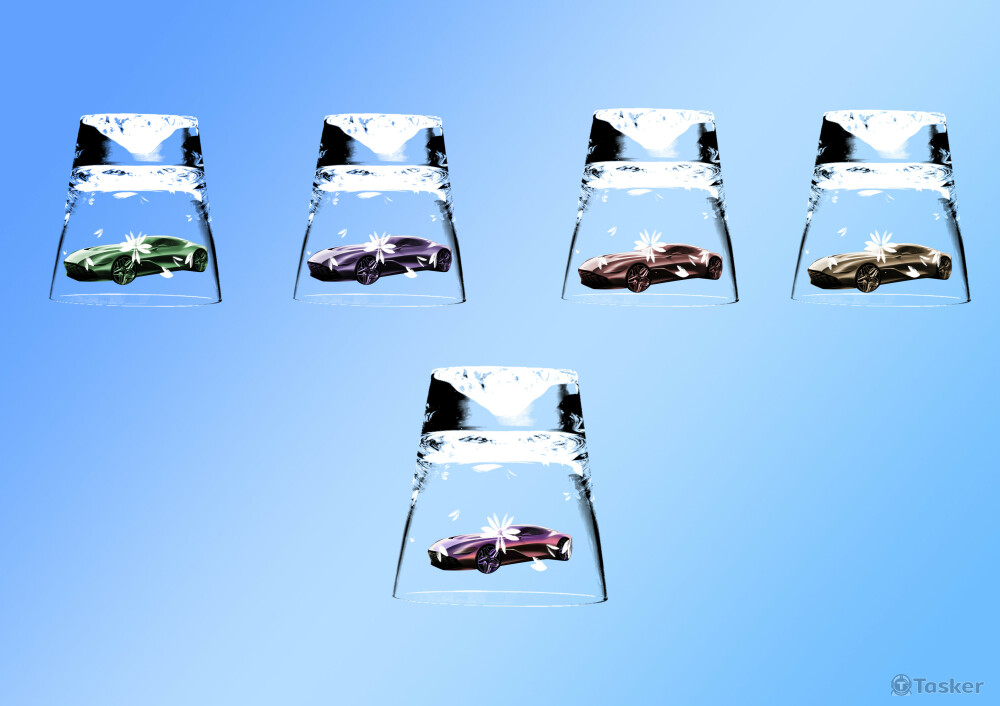 透明杯子，更改顏色