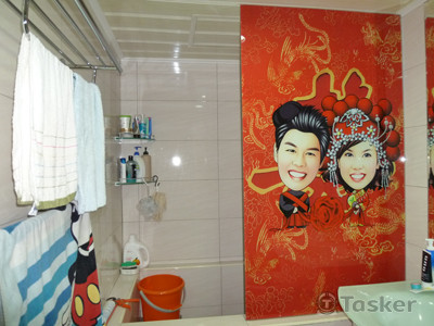 人像彩繪玻璃成乾濕分離