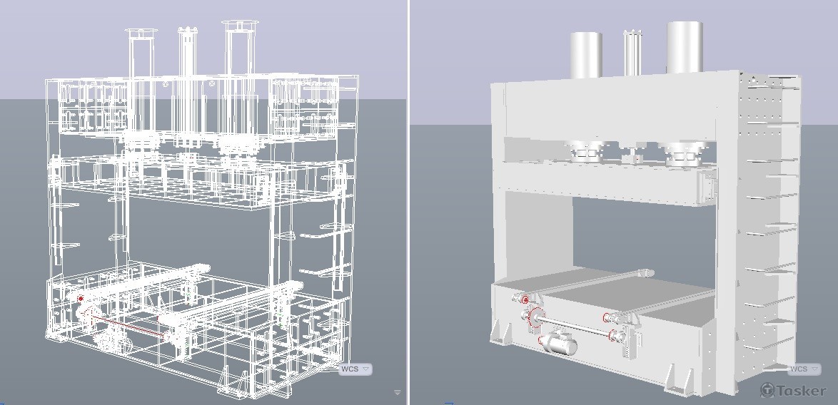 冷壓機，除油壓系統外主結構本人設計，純粹興趣使然繪製3D