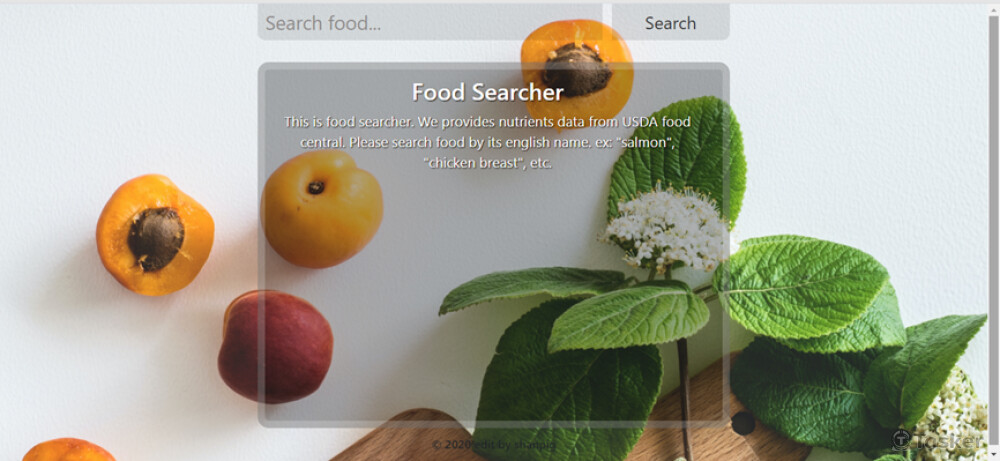 營養成分查詢網頁 (RWD)
