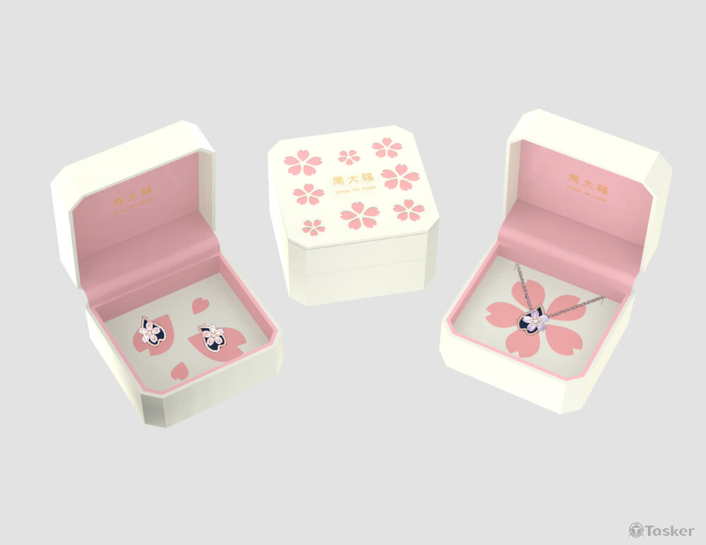 周大福 櫻花戒多功能盒