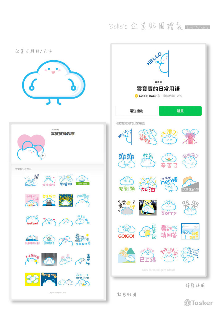 公司Q版公仔與貼圖設計