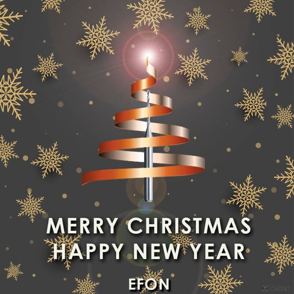 企業節日電子賀卡-聖誕節-依工業零件設計(鑽頭)