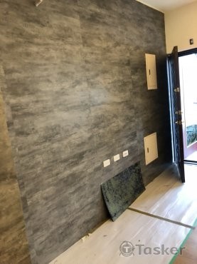 塑膠地板上牆 貼牆壁