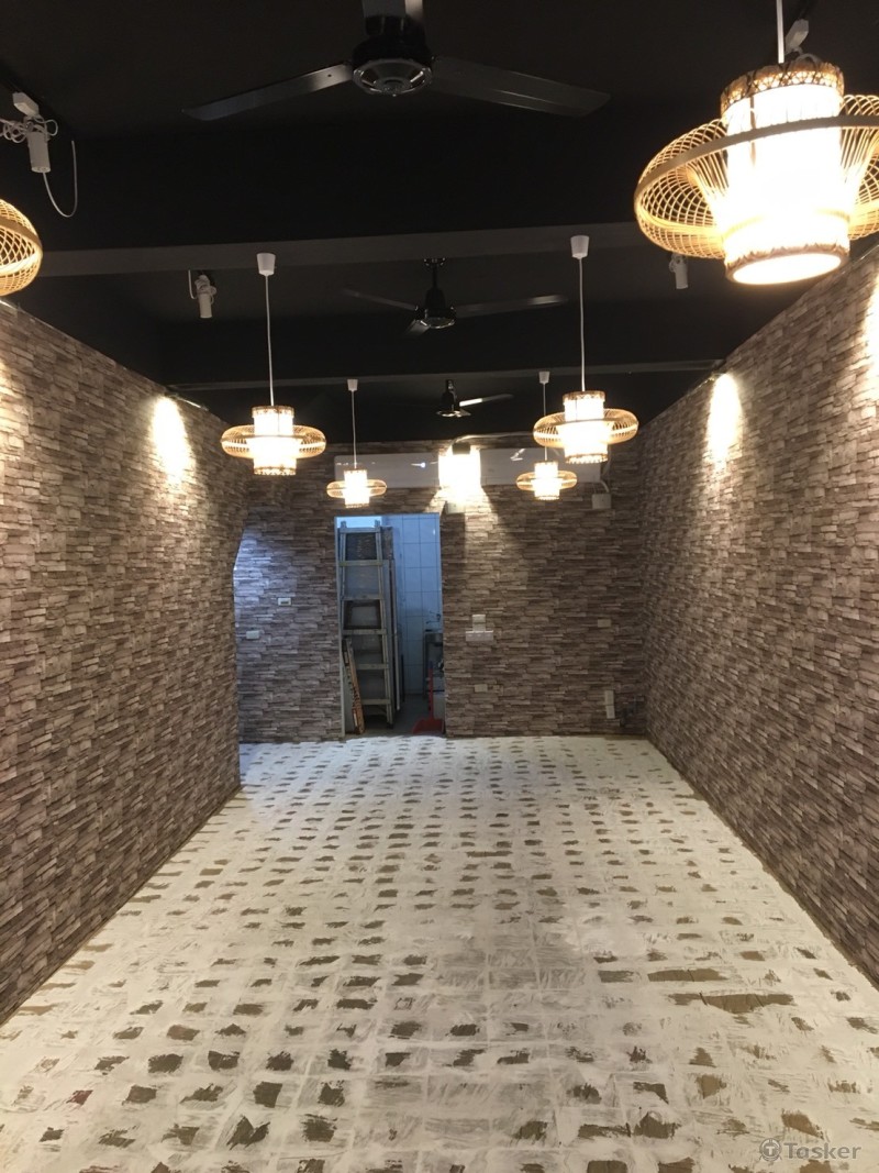 店面裝修壁紙塑膠地板