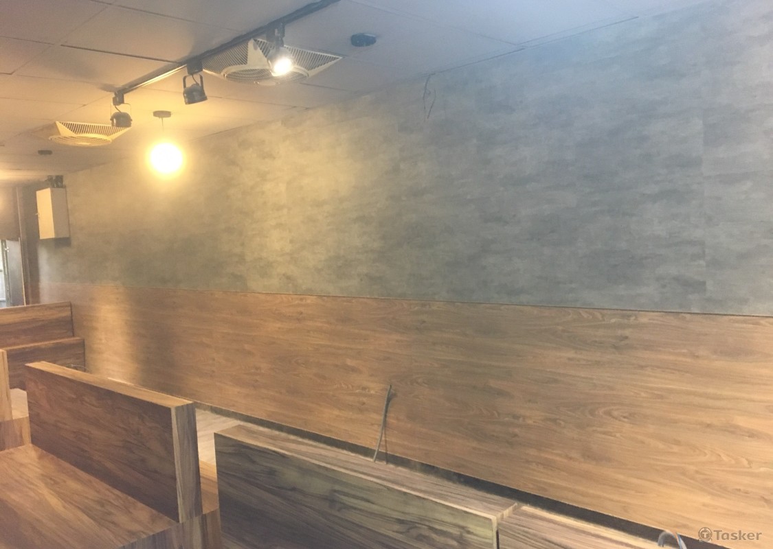 塑膠地板上牆 貼牆壁