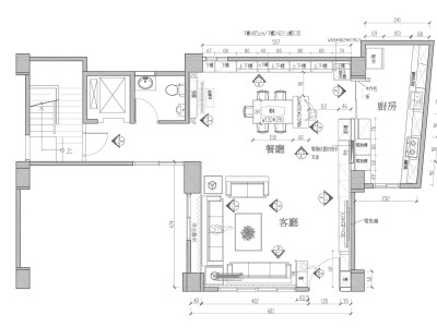 李公館住宅設計案客餐廳施工圖