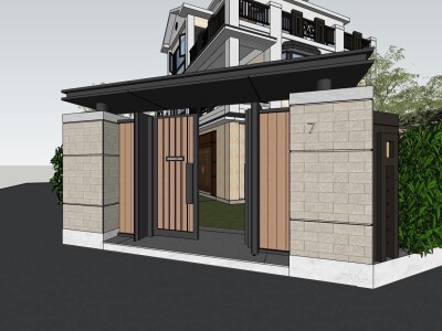 獨棟透天別墅 Sketchup