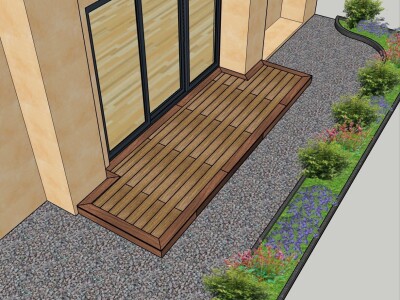 木棧道平台 Sketchup