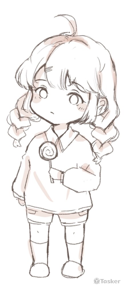 Q版小人物-簡單線稿