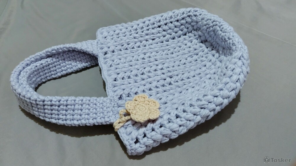 鉤針編織麥穗手提小包