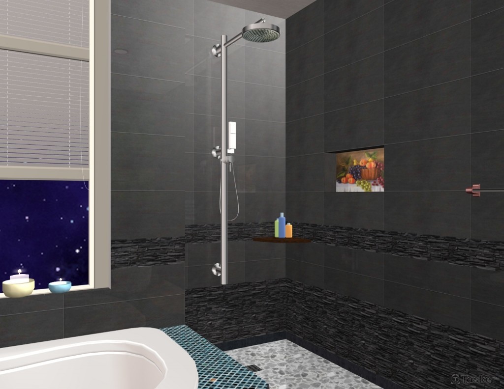 3-以透明玻璃分隔出乾溼分離的＂淋浴空間＂，傳達出紓壓又休閒的調性。