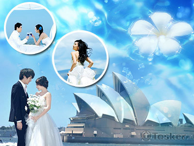 婚紗照、沙龍照等相關照片合成。