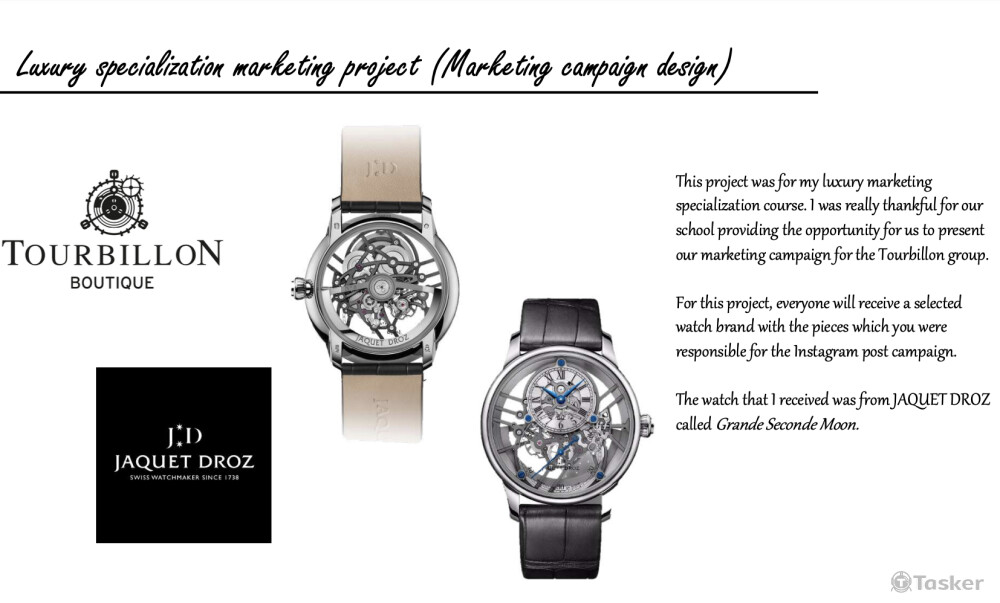 為指定款式錶款做文案發想