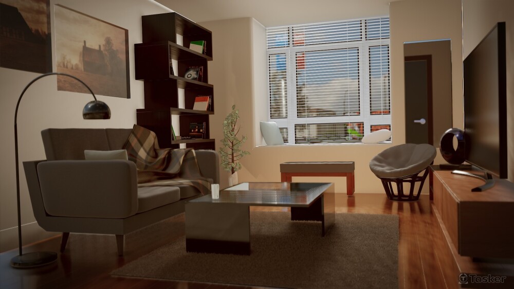 日間室內裝潢模擬