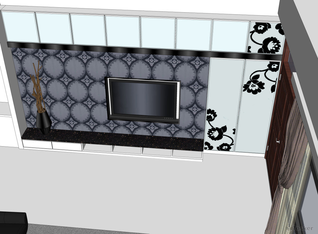 青埔袁公館客廳電視牆