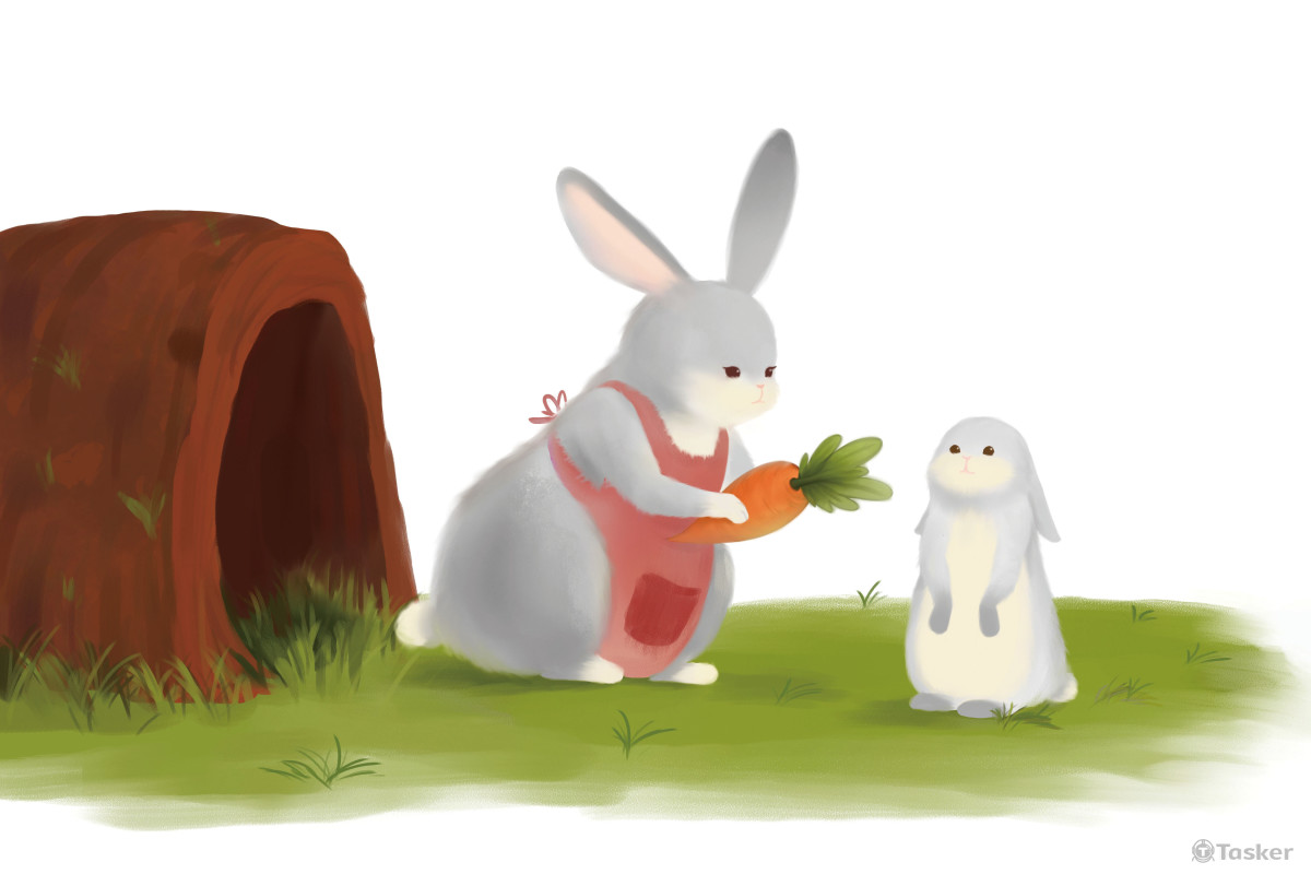 狐狸兔子繪本插畫