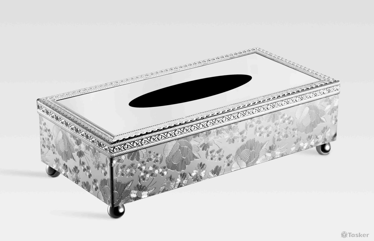 Silver Tissue Box