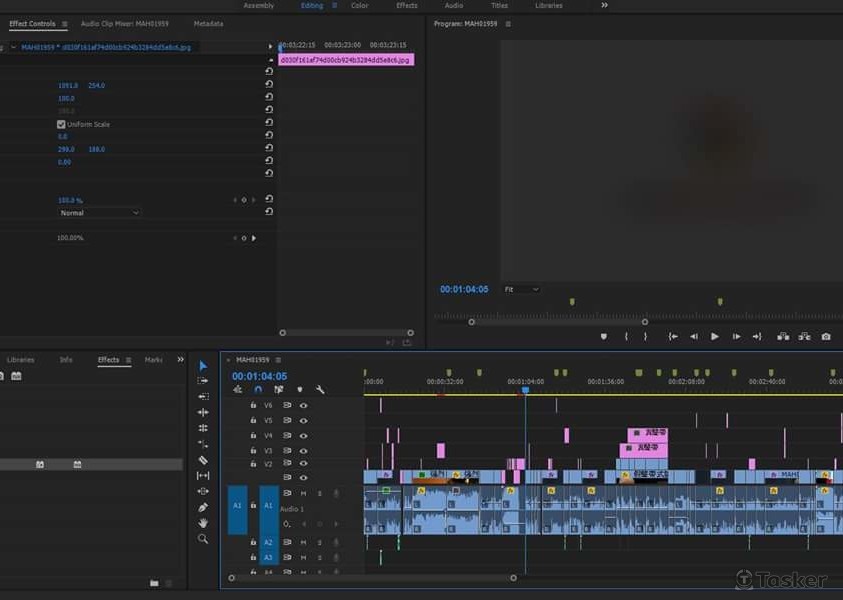 Premiere非線性剪輯工作過程。