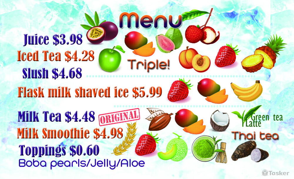 美國飲料店菜單