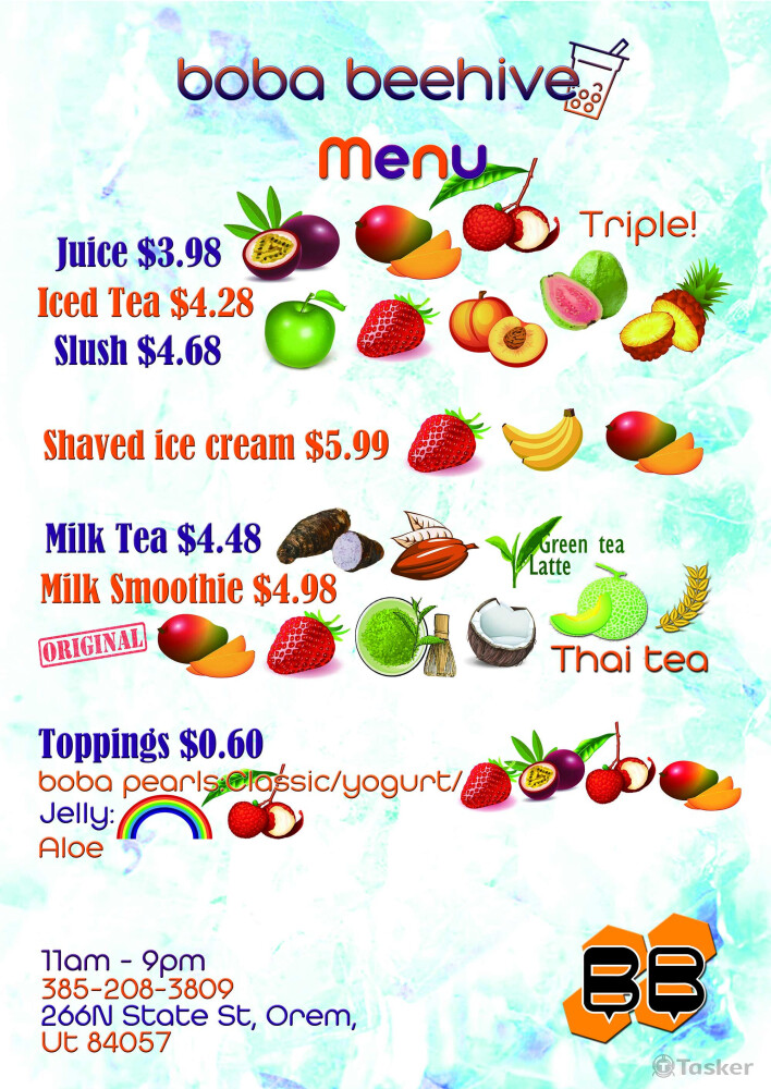 美國飲料店菜單