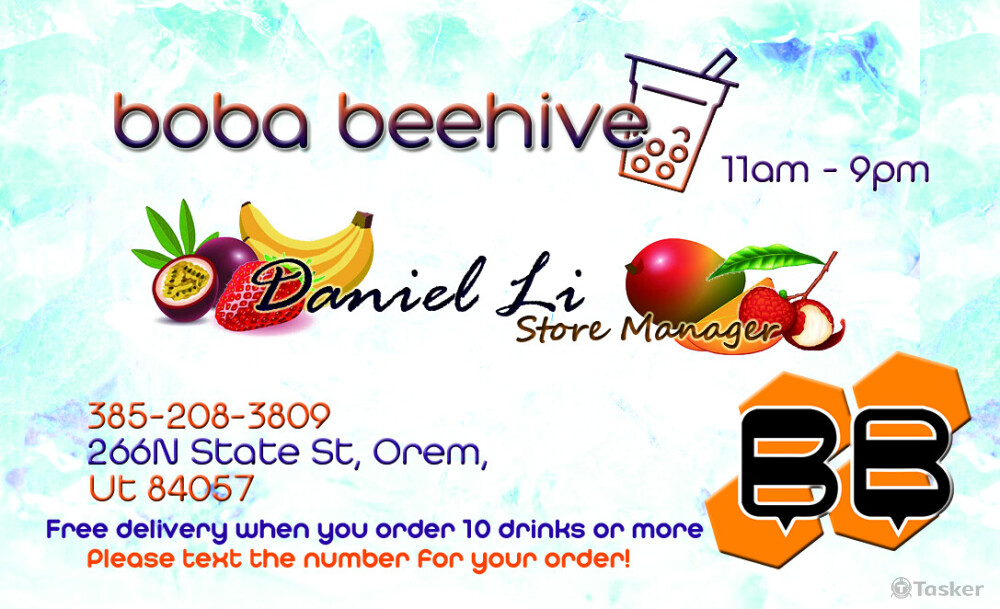 美國飲料店名片