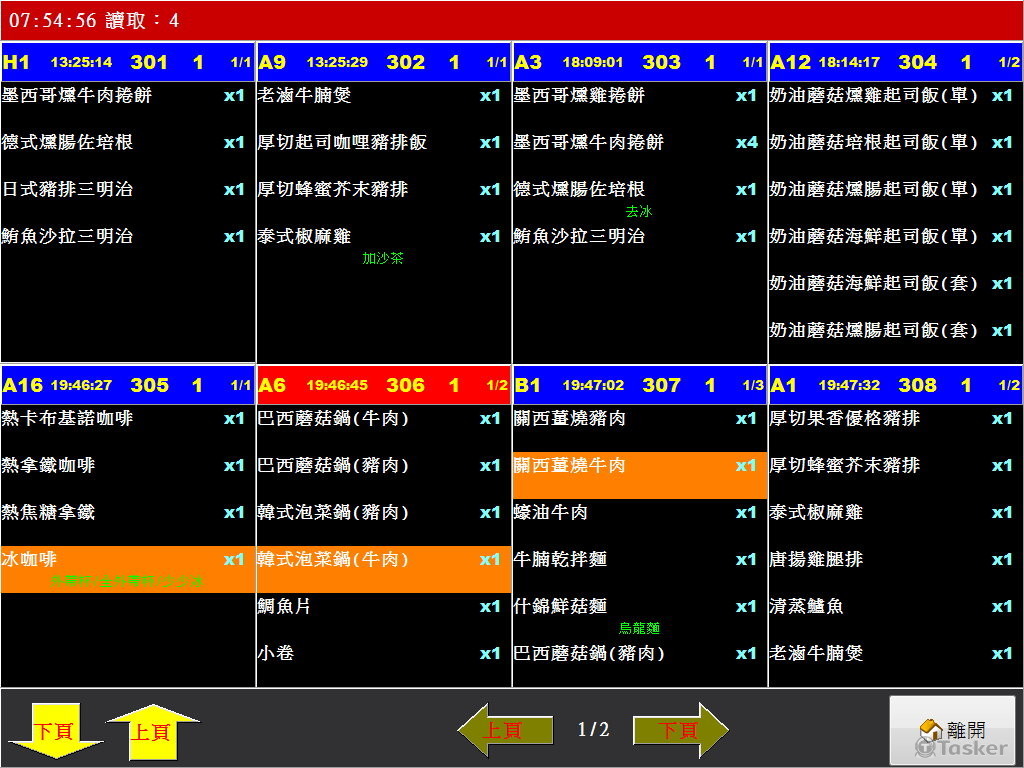 餐飲業控菜系統