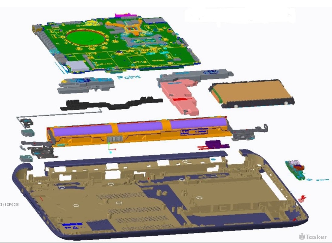 電子產品下蓋組立件設計
