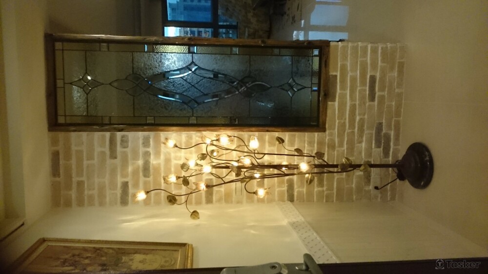 玄關鑲嵌玻璃設計