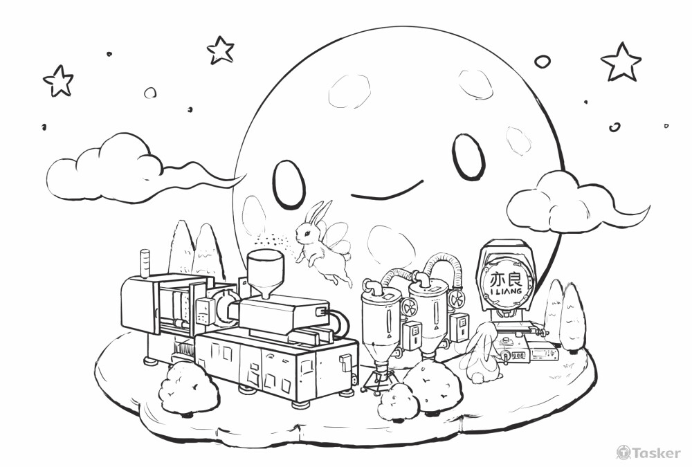 亦良工業2023中秋賀卡線稿