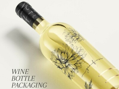 酒瓶包裝插畫設計