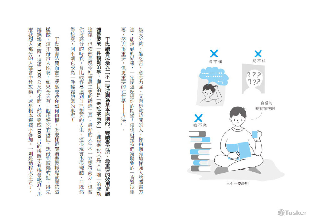念書的方法有三不一要法則/ 書籍插圖