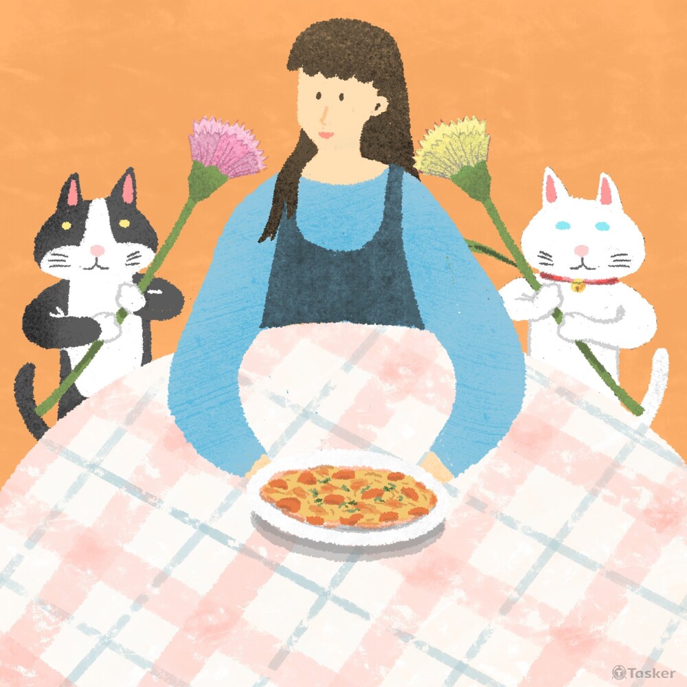 母親節視覺＿媽媽的番茄炒蛋（電繪）