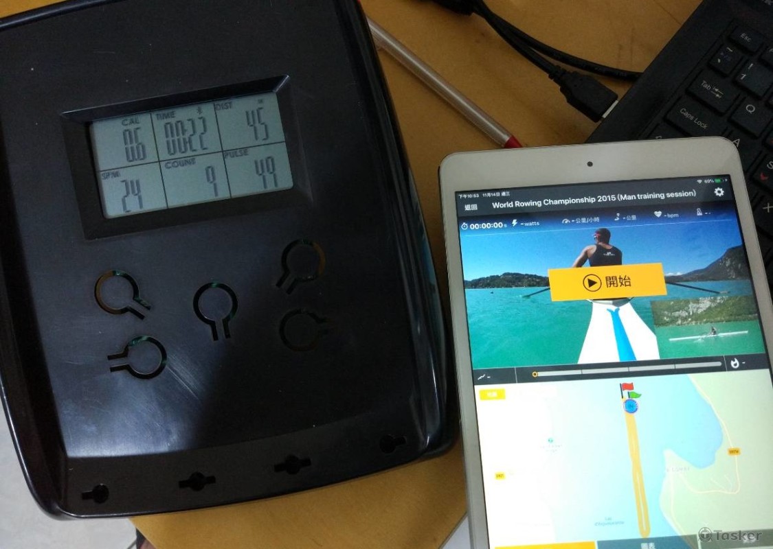 藍芽划船機錶頭3