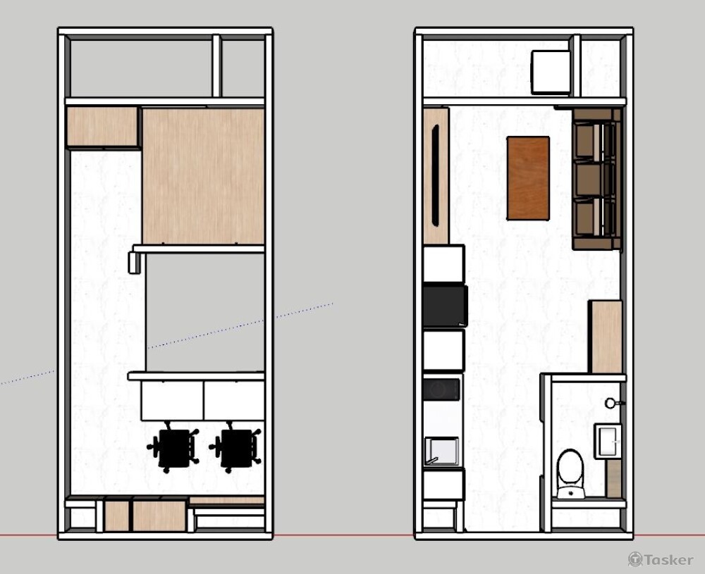 小面積9坪挑高2層設計1808