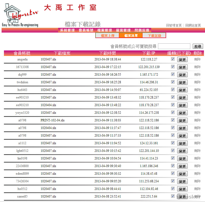 大禹工作室(後台)