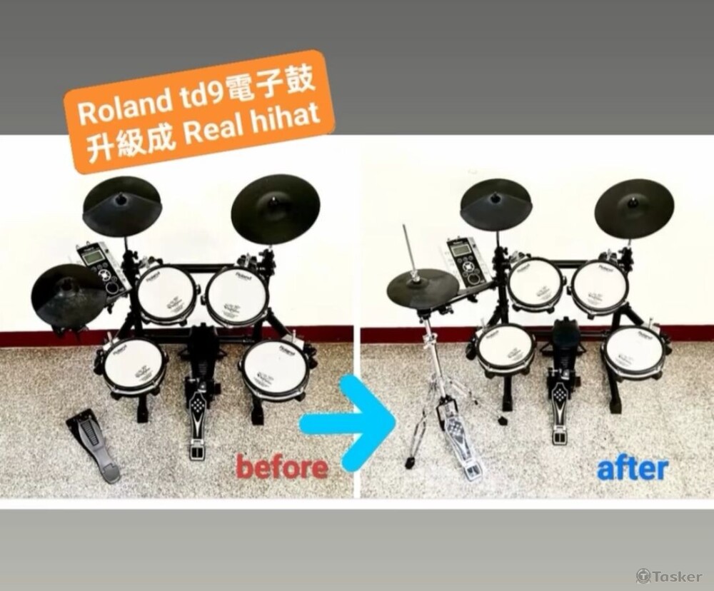 電子踏板升級成 Real hihat 版本
