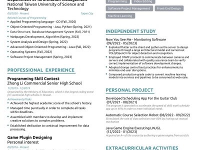 英文履歷撰寫指導