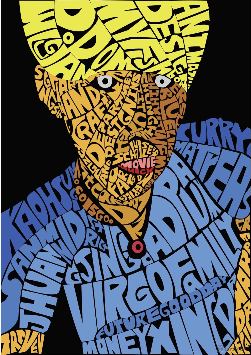 英文人字人_自畫像